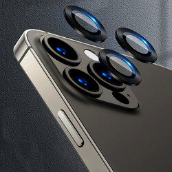 Apple iPhone 13 Pro CL-02 Kamera Lens Koruyucu Siyah