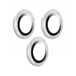 Apple iPhone 13 Pro Go Des Eagle Kamera Lens Koruyucu Gümüş