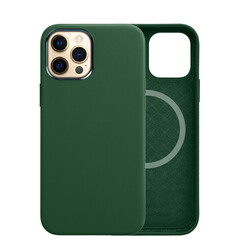 Apple iPhone 13 Pro Kılıf Wiwu Magsafe Magnetic Kapak Yeşil