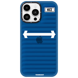 Apple iPhone 13 Pro Kılıf YoungKit Luggage FireFly Serisi Kapak Mavi