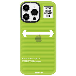 Apple iPhone 13 Pro Kılıf YoungKit Luggage FireFly Serisi Kapak Yeşil