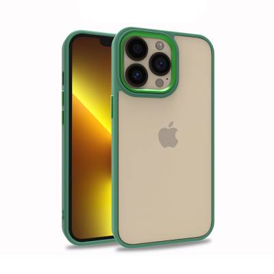 Apple iPhone 13 Pro Kılıf Zore Flora Kapak Yeşil