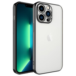 Apple iPhone 13 Pro Kılıf Zore Glitter Full Renkli Silikon Kapak Siyah