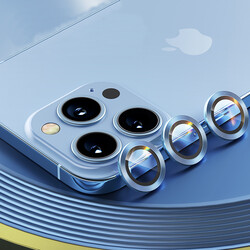 Apple iPhone 13 Pro Max Benks New KR Kamera Lens Koruyucu Mavi