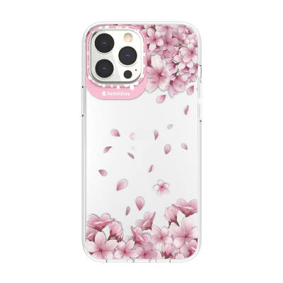 Apple iPhone 13 Pro Max Case Double IMD Printed Licensed Switcheasy Artist Sakura Cover Pink