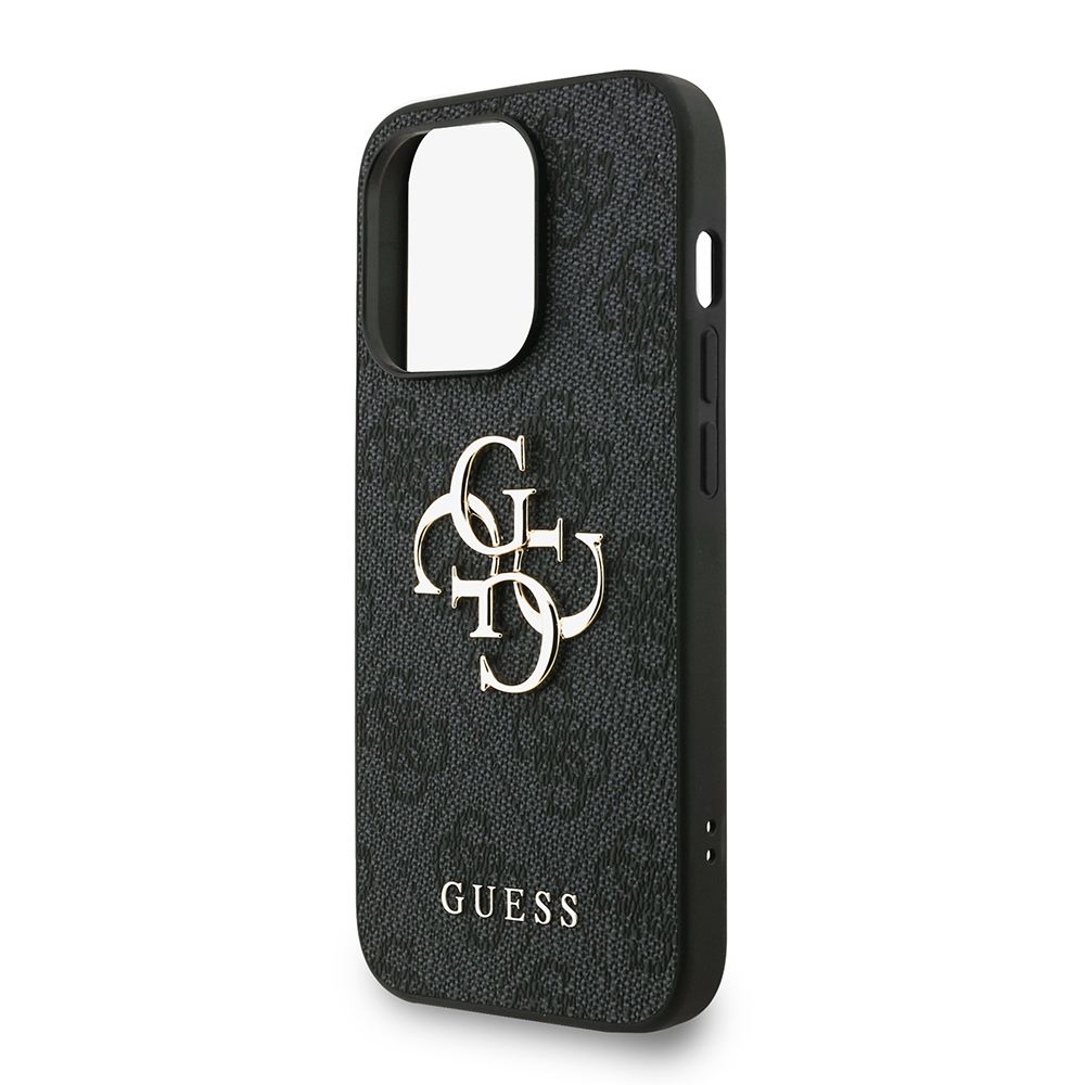 Apple iPhone 13 Pro Max Case Guess Original Licensed PU Leather Wrist Strap Rope Metal Large 4G and Text Logo Cover - 9