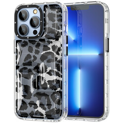Apple iPhone 13 Pro Max Case YoungKit Leopard Article Series Cover Black