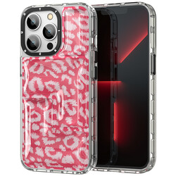 Apple iPhone 13 Pro Max Case YoungKit Leopard Article Series Cover Pink