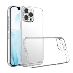 Apple iPhone 13 Pro Max Case Zore Kamera Korumalı Süper Silikon Cover Colorless