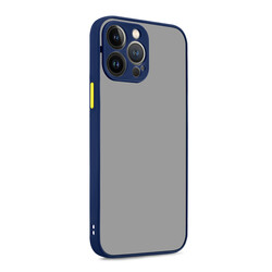 Apple iPhone 13 Pro Max Case Zore Hux Cover Navy blue