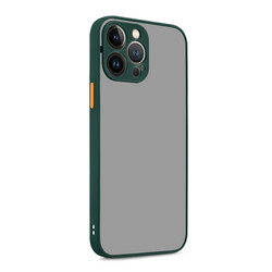 Apple iPhone 13 Pro Max Case Zore Hux Cover Dark Green
