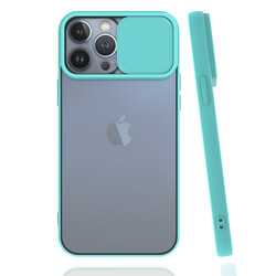 Apple iPhone 13 Pro Max Case Zore Lensi Cover Turquoise