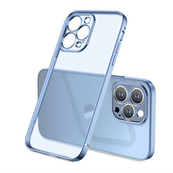 Apple iPhone 13 Pro Max Case Zore Matte Gbox Cover Blue