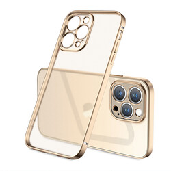 Apple iPhone 13 Pro Max Case Zore Matte Gbox Cover Gold