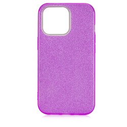 Apple iPhone 13 Pro Max Case Zore Shining Silicon Purple