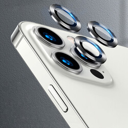 Apple iPhone 13 Pro Max CL-04 Kamera Lens Koruyucu Gri