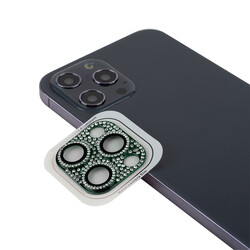 Apple iPhone 13 Pro Max CL-08 Kamera Lens Koruyucu Koyu Yeşil