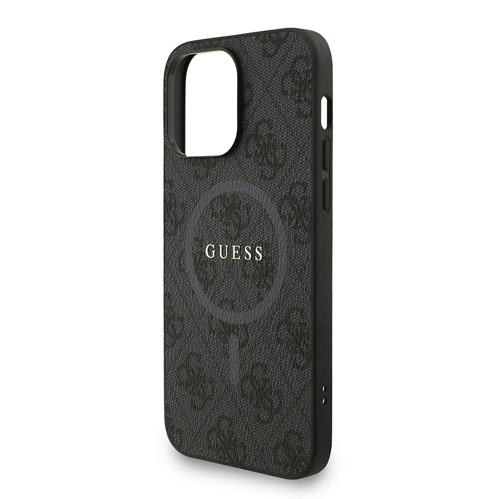 Apple iPhone 13 Pro Max Kılıf Guess Orjinal Lisanslı M-safe Şarj Özellikli PU Deri Bilek Askı İpli Yazı Logolu Kapak - 7