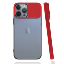 Apple iPhone 13 Pro Max Kılıf Zore Lensi Kapak Kırmızı