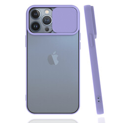 Apple iPhone 13 Pro Max Kılıf Zore Lensi Kapak Lila