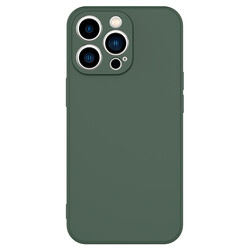 Apple iPhone 13 Pro Max Kılıf Zore Mara Lansman Kapak Koyu Yeşil