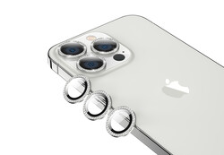 Apple iPhone 13 Pro Max Zore CL-06 Kamera Lens Koruyucu Gümüş