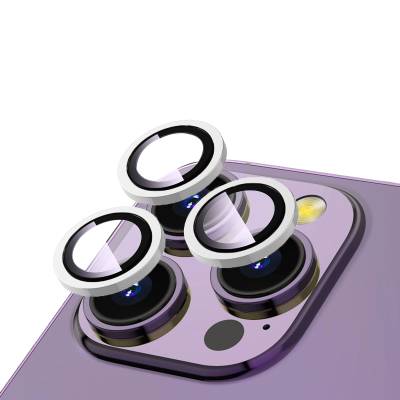 Apple iPhone 13 Pro Zore CL-12 Premium Safir Parmak İzi Bırakmayan Anti-Reflective Kamera Lens Koruyucu Gümüş