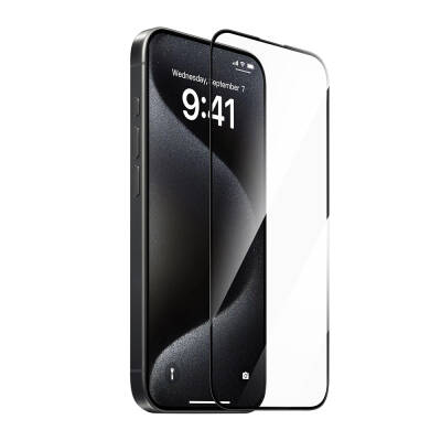 Apple iPhone 13 Wiwu GT-008 Polymer Oleophobic Coating Transparent Smooth Tempered Glass Screen Protector 10 Pack--32776a Black