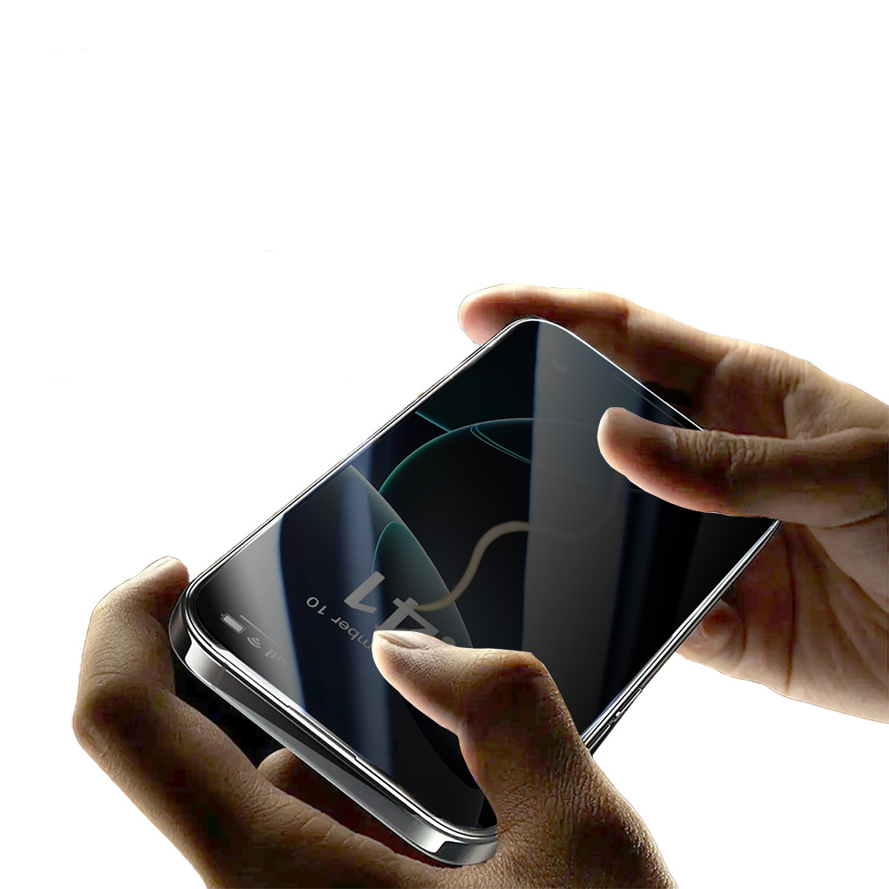 Apple iPhone 13 Zore 2.5D Oliv Privacy Temperli Cam Ekran Koruyucu + Kolay Uygulama Aparatı - 4
