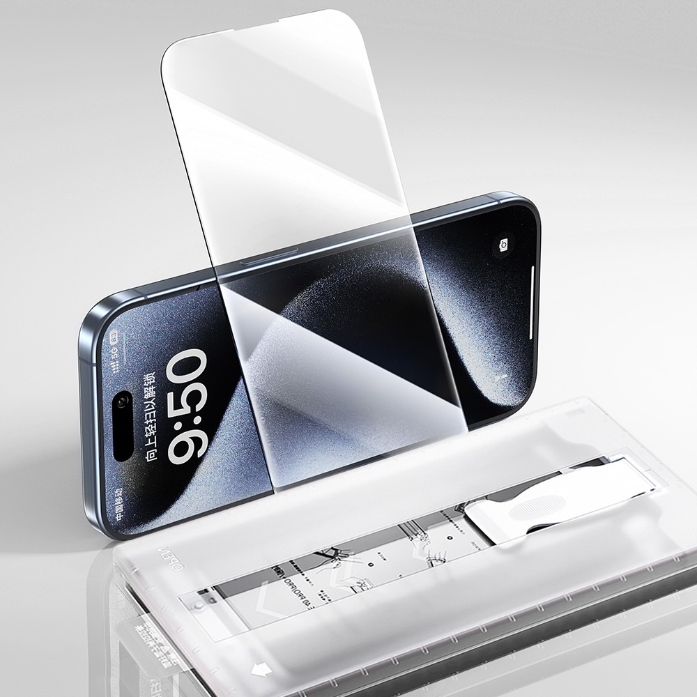 Apple iPhone 13 Zore 3D Oliv HD Temperli Cam Ekran Koruyucu + Kolay Uygulama Aparatı - 6
