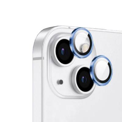 Apple iPhone 13 Zore CL-12 Premium Safir Parmak İzi Bırakmayan Anti-Reflective Kamera Lens Koruyucu Mavi