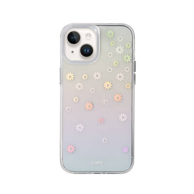 Apple iPhone 14 Case Flower Patterned with Stones Coehl Aster Cover Pink