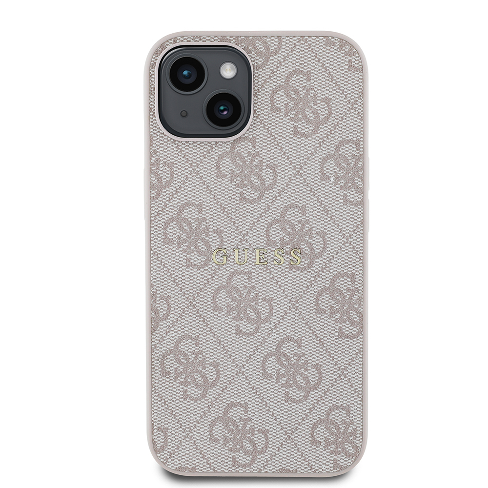 Apple iPhone 14 Case Guess Original Licensed Magsafe Charging Featured 4G Pattern Text Logo Cover - 6