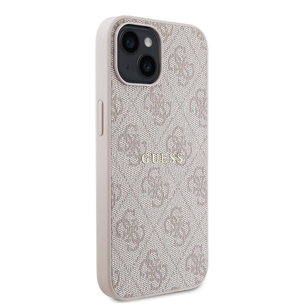 Apple iPhone 14 Case Guess Original Licensed Magsafe Charging Featured 4G Pattern Text Logo Cover - 7