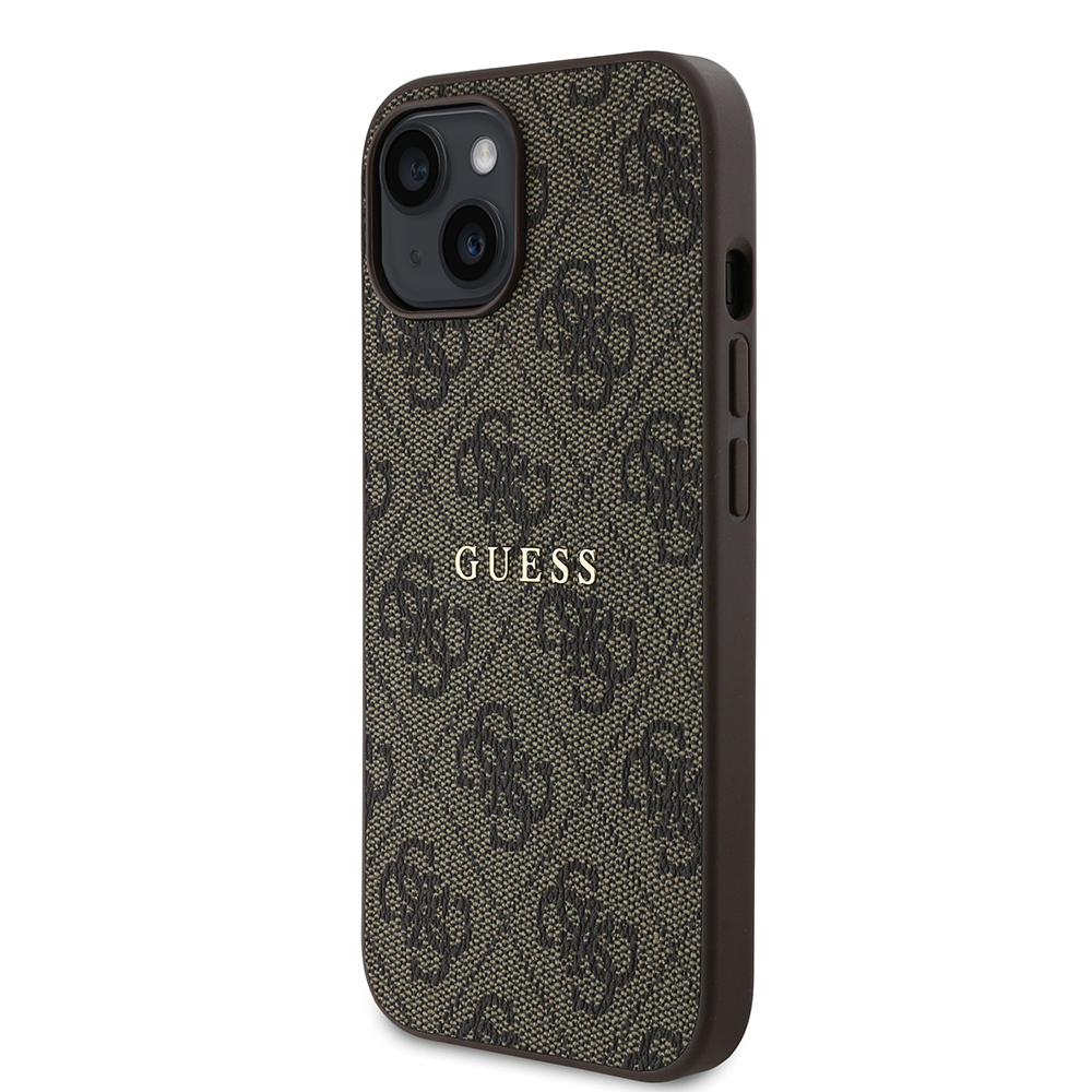 Apple iPhone 14 Case Guess Original Licensed Magsafe Charging Featured 4G Pattern Text Logo Cover - 12