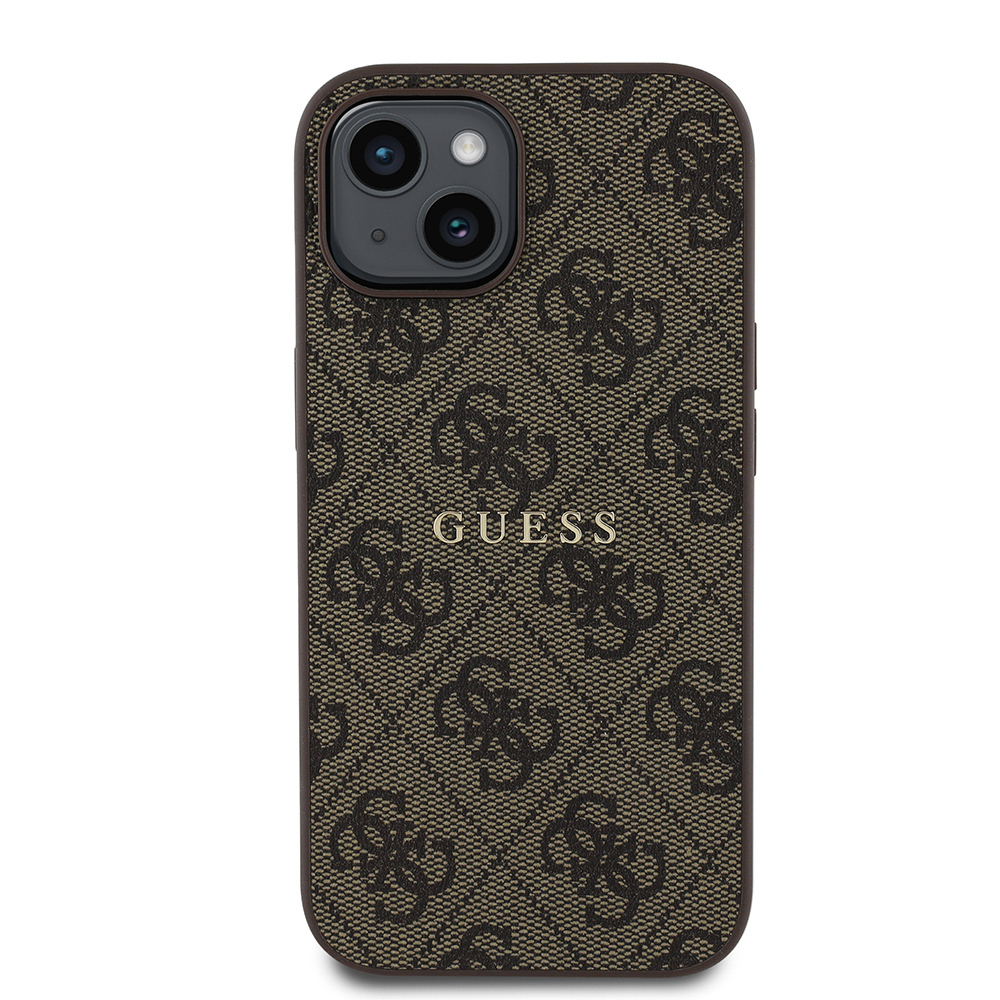 Apple iPhone 14 Case Guess Original Licensed Magsafe Charging Featured 4G Pattern Text Logo Cover - 13