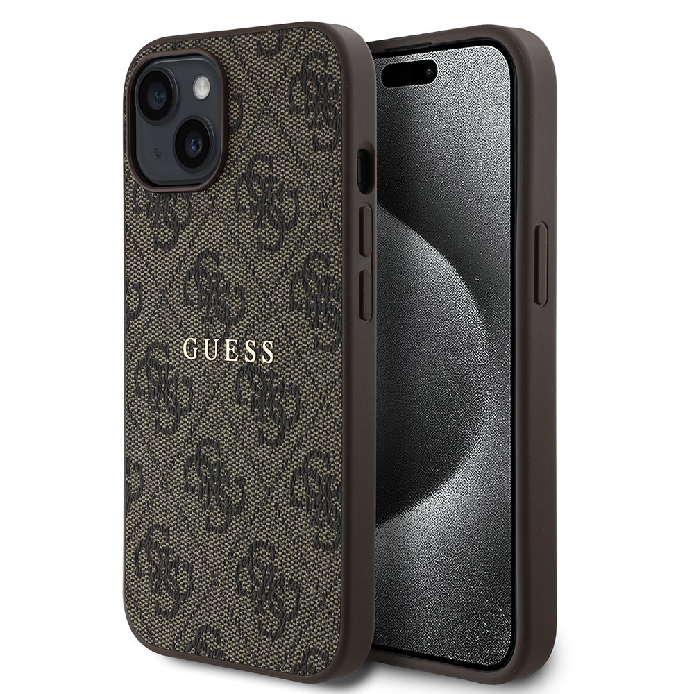 Apple iPhone 14 Case Guess Original Licensed Magsafe Charging Featured 4G Pattern Text Logo Cover - 3