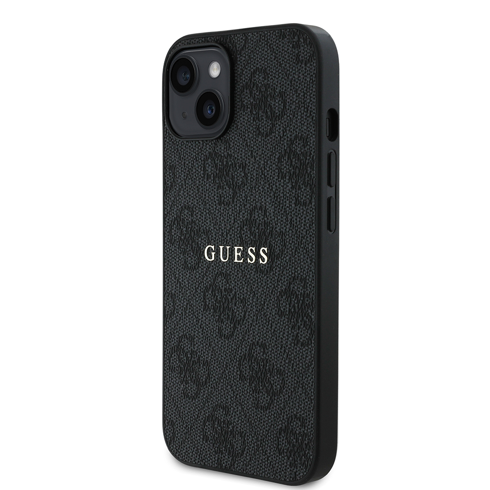 Apple iPhone 14 Case Guess Original Licensed Magsafe Charging Featured 4G Pattern Text Logo Cover - 19