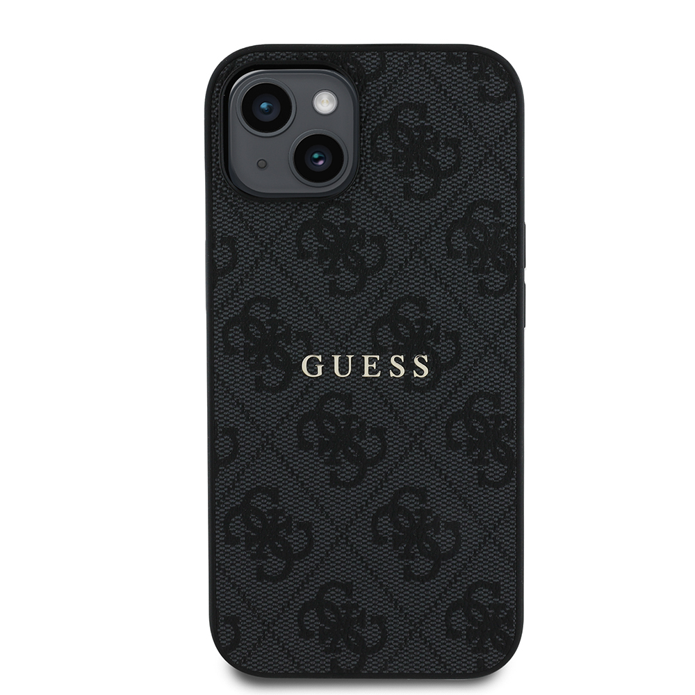 Apple iPhone 14 Case Guess Original Licensed Magsafe Charging Featured 4G Pattern Text Logo Cover - 20