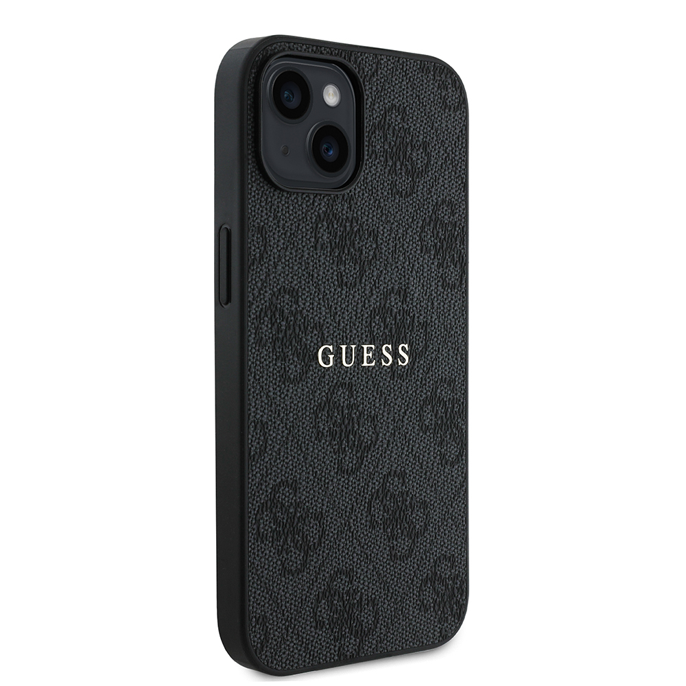 Apple iPhone 14 Case Guess Original Licensed Magsafe Charging Featured 4G Pattern Text Logo Cover - 21