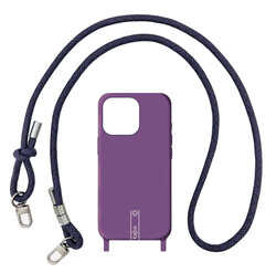 Apple iPhone 14 Case Kajsa Missy And Match Classic Rope Strap Cover Purple