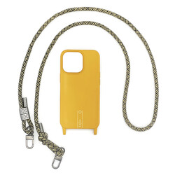 Apple iPhone 14 Case Kajsa Missy And Match Classic Rope Strap Cover Yellow