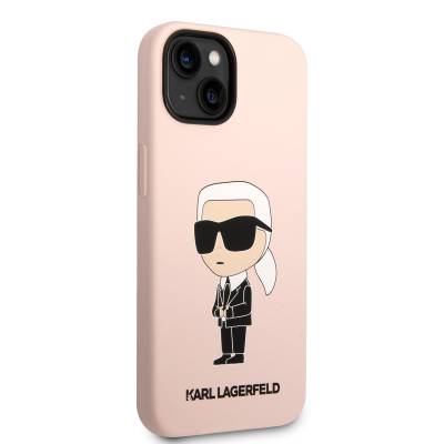 Apple iPhone 14 Case Karl Lagerfeld Silicone Karl Design Cover Pink