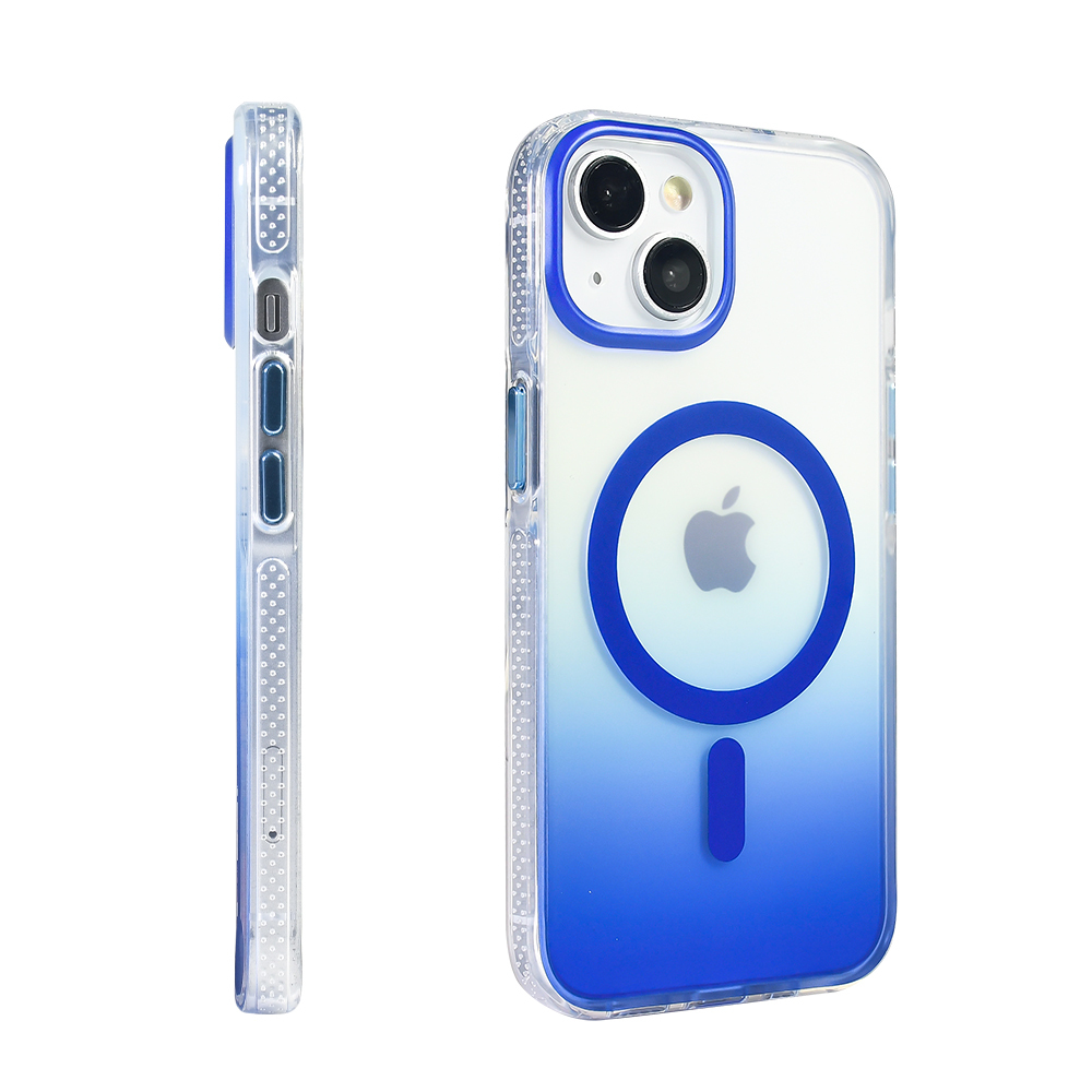 Apple iPhone 14 Case M-safe Charging Feature Transparent Color Transition Zore Toros Cover - 15