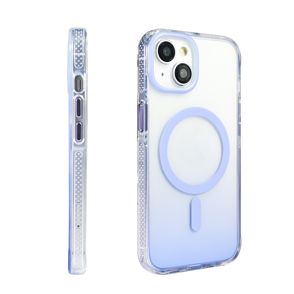 Apple iPhone 14 Case M-safe Charging Feature Transparent Color Transition Zore Toros Cover - 23