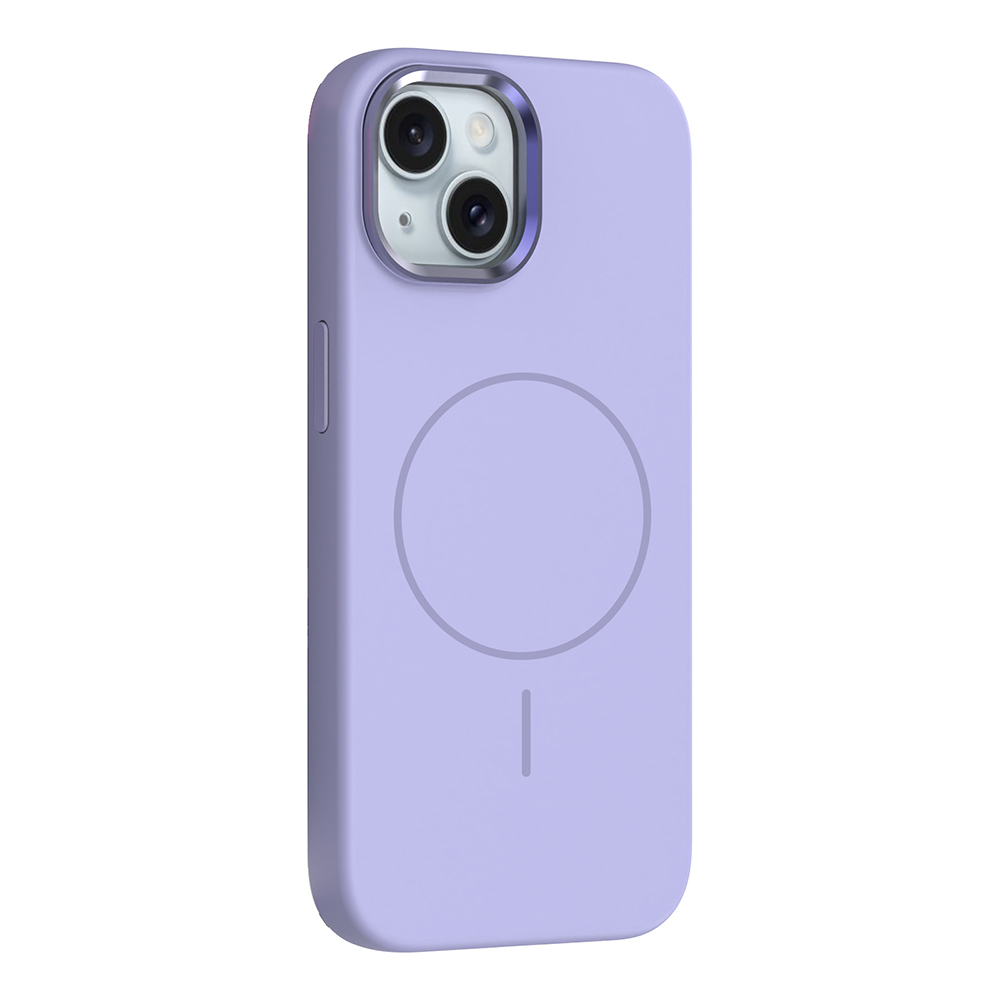 Apple iPhone 14 Case M-Safe Charging Metal Camera Frame Zore Edi Silicone Cover - 4