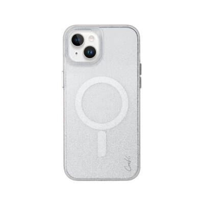 Apple iPhone 14 Case Magsafe Charging Featured Silvery Back Surface Coehl Lumino Cover Silver