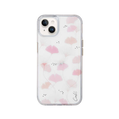 Apple iPhone 14 Case Meadow Flower Patterned Coehl Meadow Cover Pink