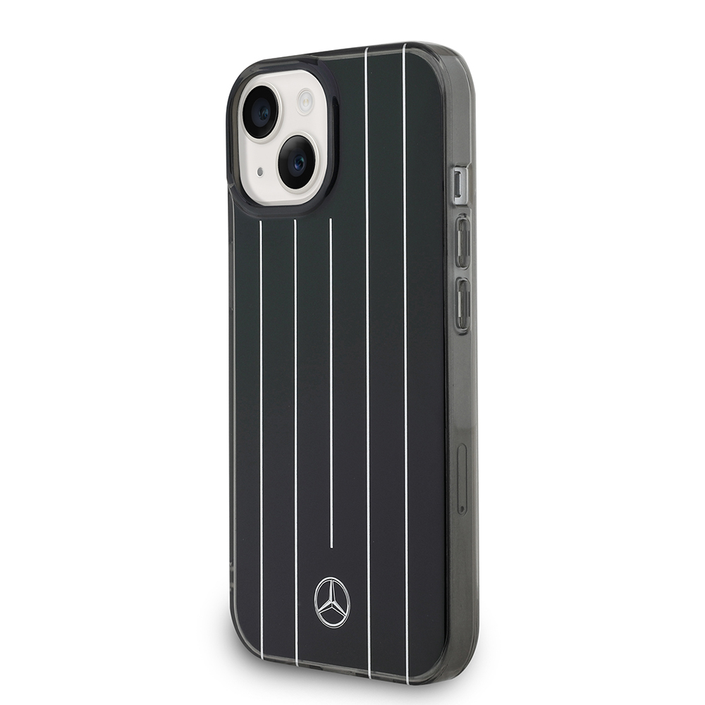 Apple iPhone 14 Case Mercedes Benz Original Licensed New Urban 3 Hard PC Parallel Line Patterned Cover - 4