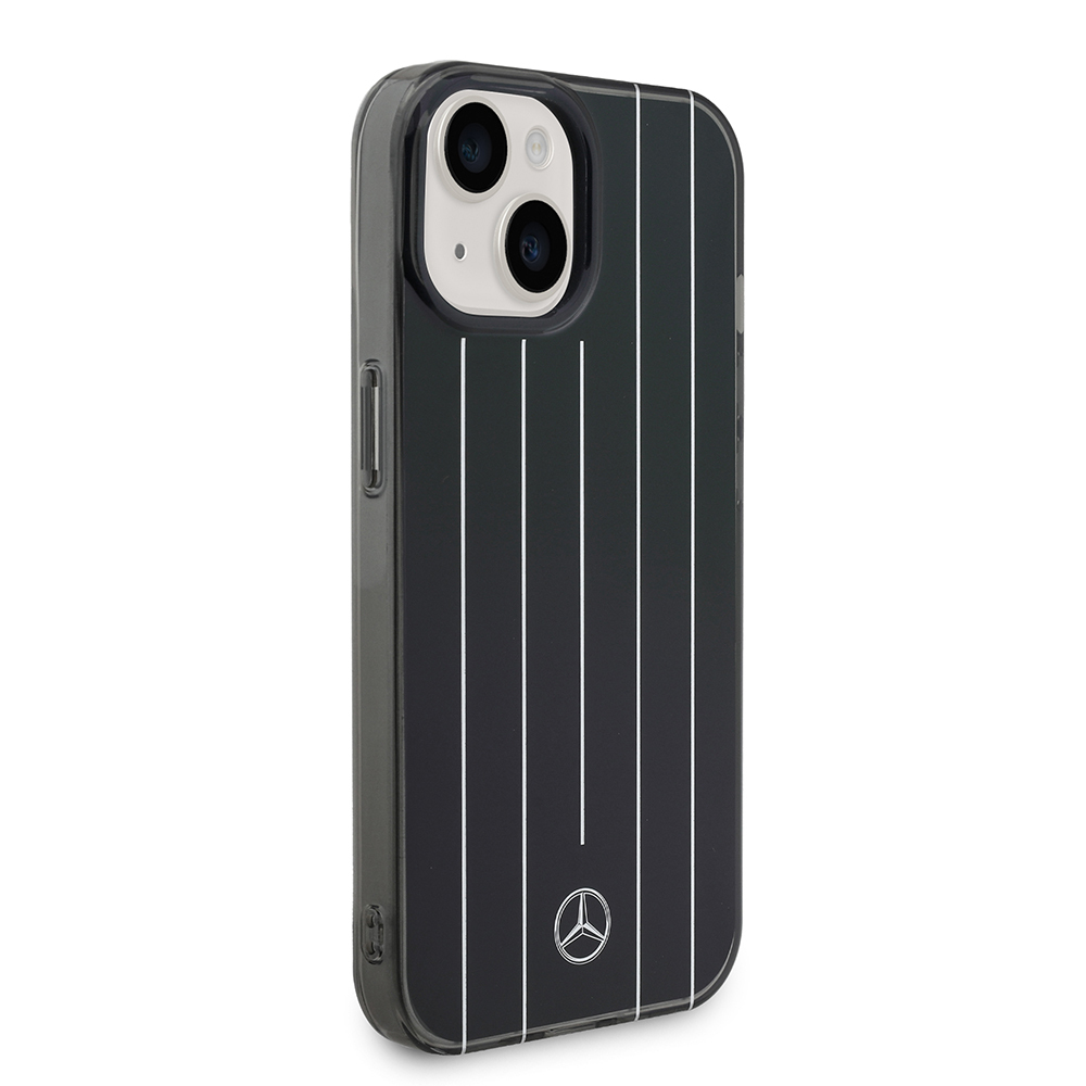 Apple iPhone 14 Case Mercedes Benz Original Licensed New Urban 3 Hard PC Parallel Line Patterned Cover - 6